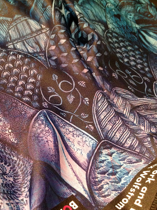 Closeup of FreestyleScales fabric.